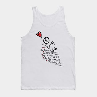 Love & Peace bird Tank Top